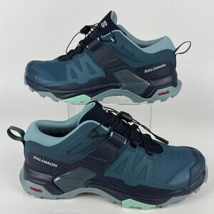NEW Salomon X Ultra 4 GTX Low Hiking Shoes Trail Stargazer Blue Women’s Size 7.5